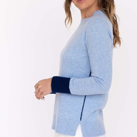 Pura Cashmere • Cashmere Contrast Crew - Picture 9 of 12